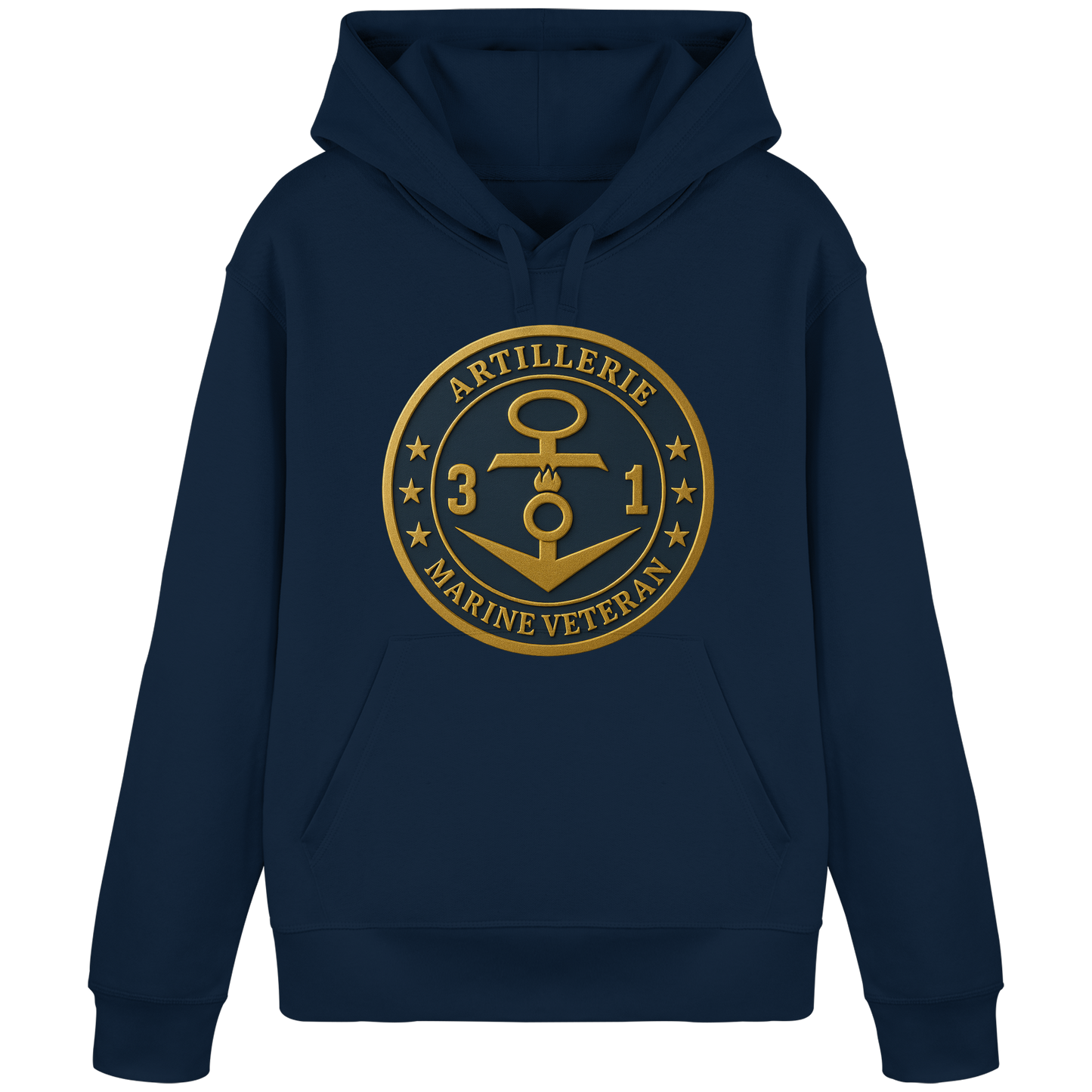 Marine Veteran 31er ARTILLERIE - Metalleffekt - Organic Basic Hoodie