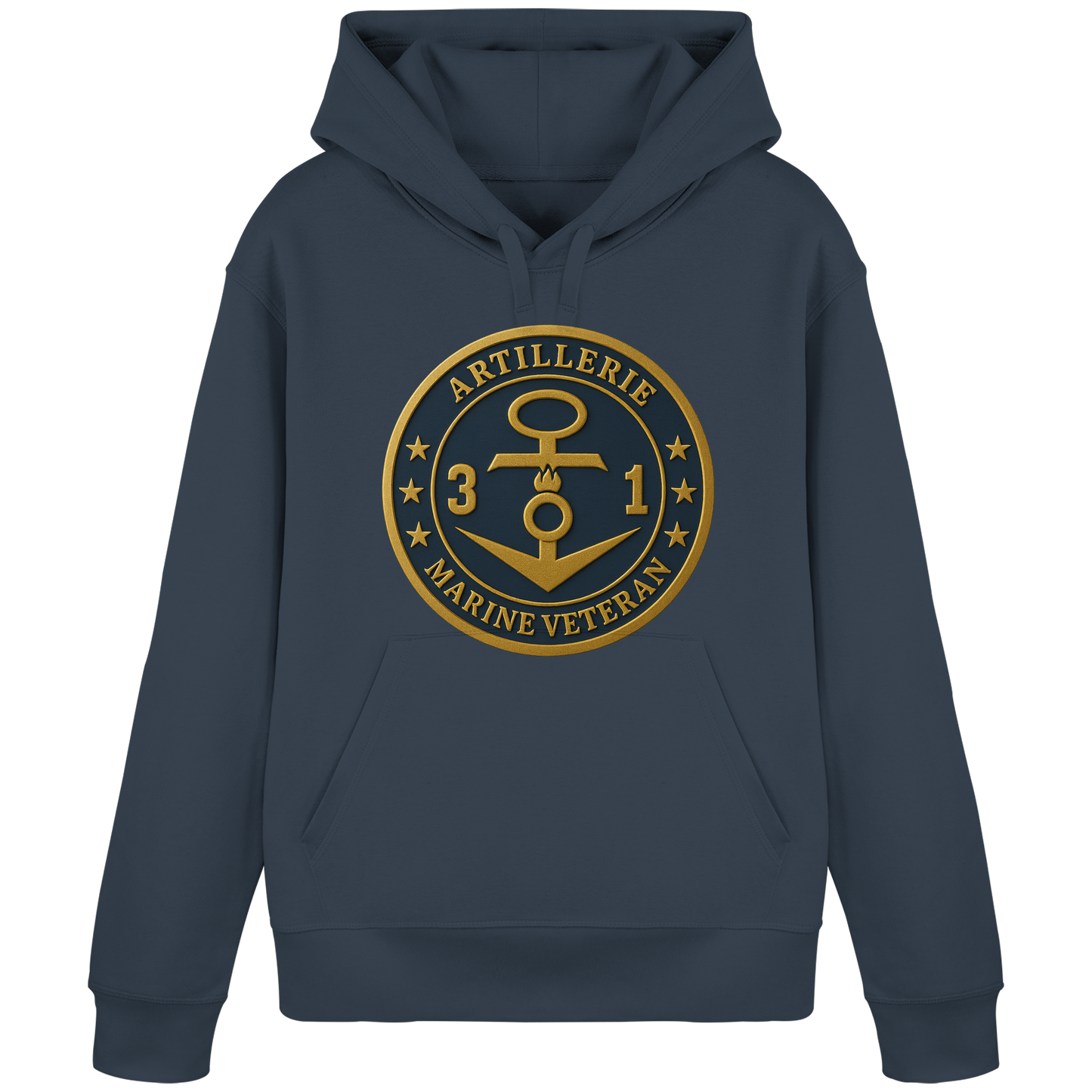 Marine Veteran 31er ARTILLERIE - Metalleffekt - Organic Basic Hoodie