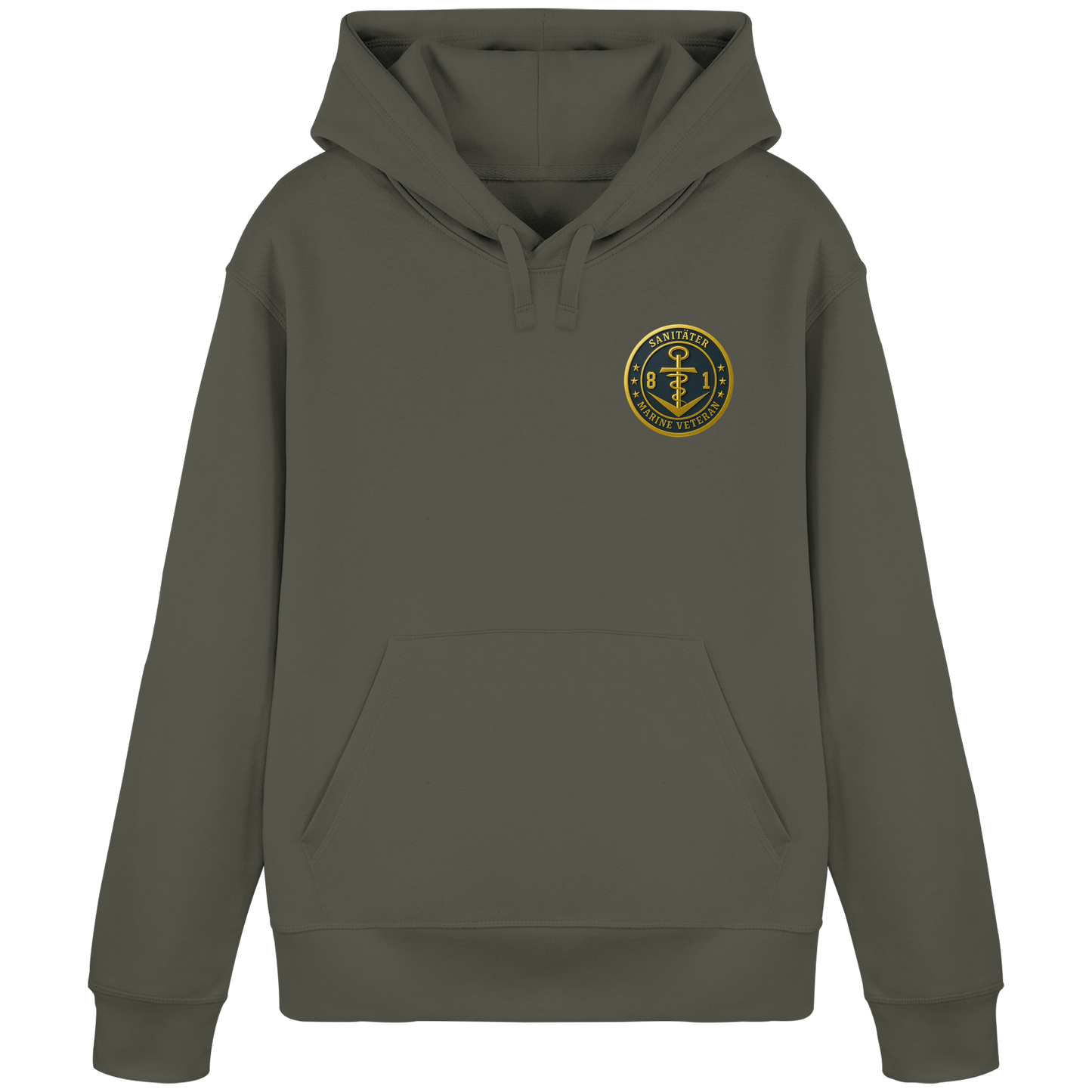 Marine Veteran 81er SANITÄTER - Metalleffekt - Organic Basic Hoodie