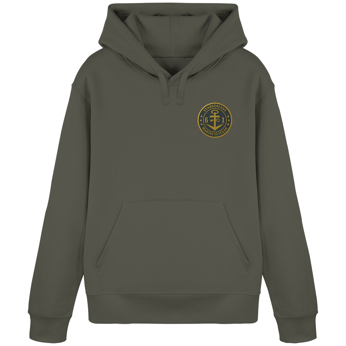Marine Veteran 61er STABSDIENST - Metalleffekt - Organic Basic Hoodie