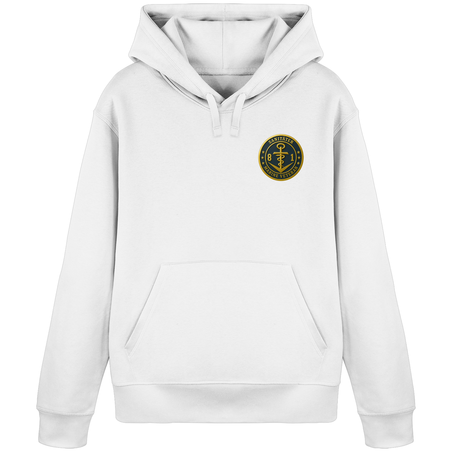 Marine Veteran 81er SANITÄTER - Metalleffekt - Organic Basic Hoodie