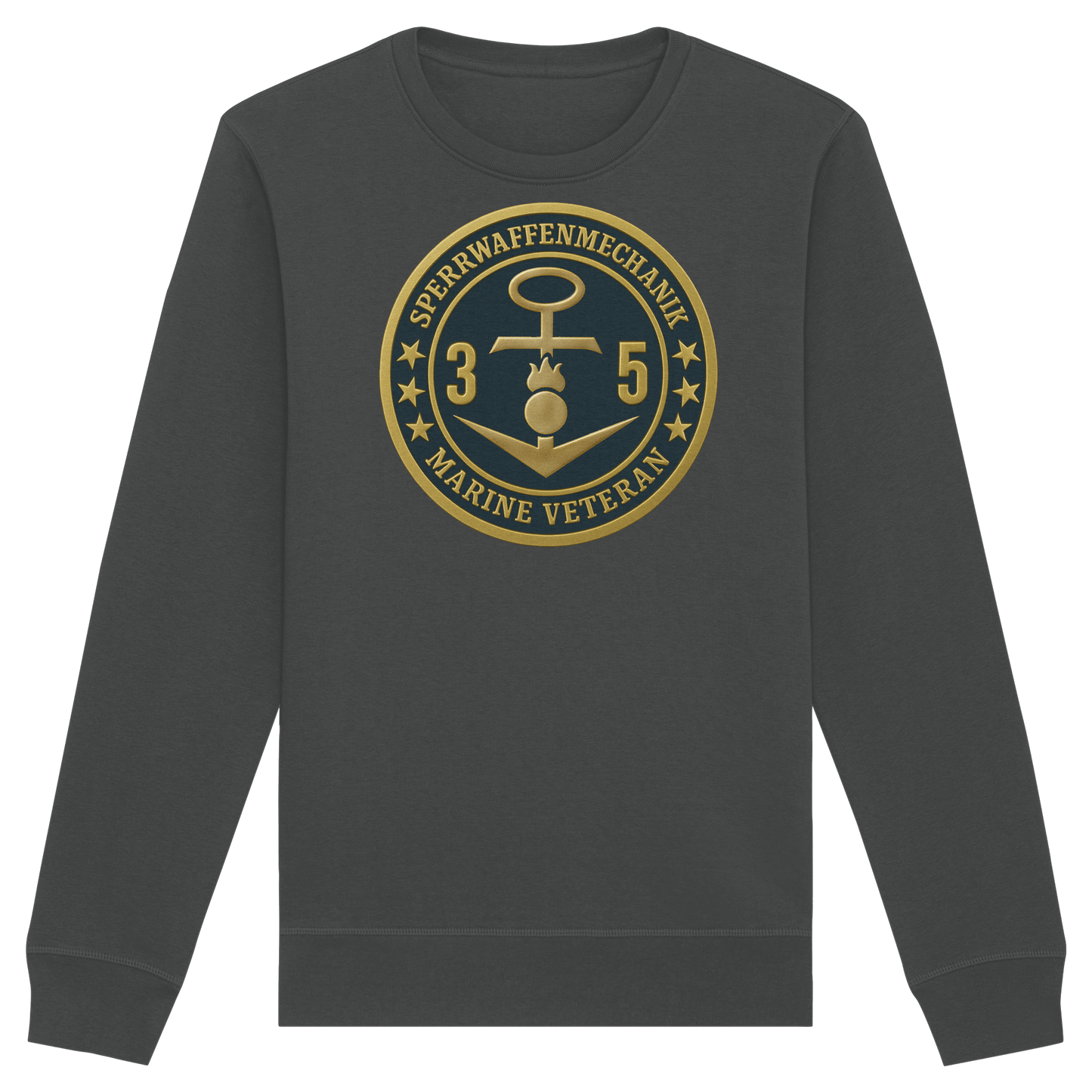 Marine Veteran 35er SPERRWAFFENMECHANIK - Metalleffekt  - Organic Basic Unisex Sweatshirt