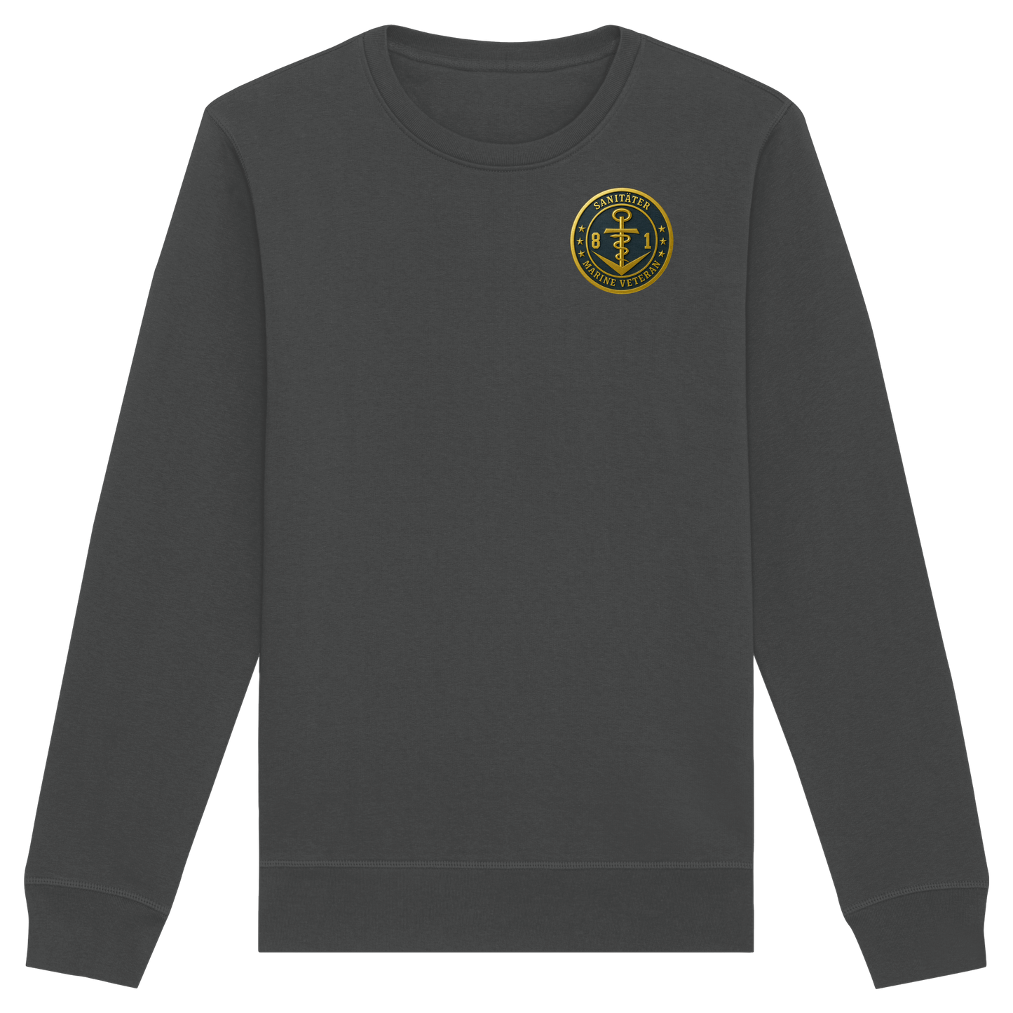 Marine Veteran 81er SANITÄTER - Metalleffekt - Organic Basic Unisex Sweatshirt