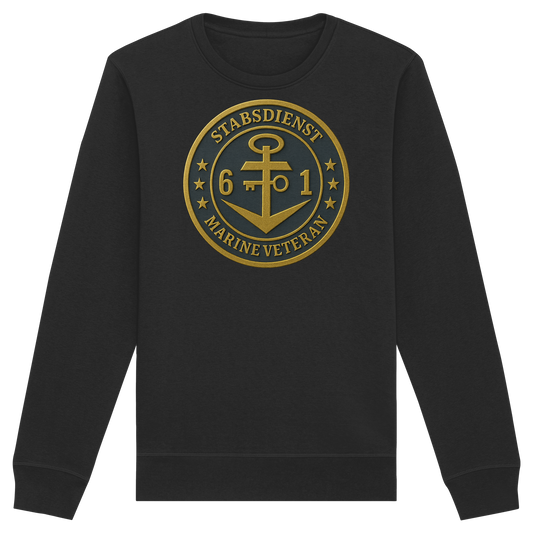 Marine Veteran 61er STABSDIENST - Metalleffekt - Organic Basic Unisex Sweatshirt