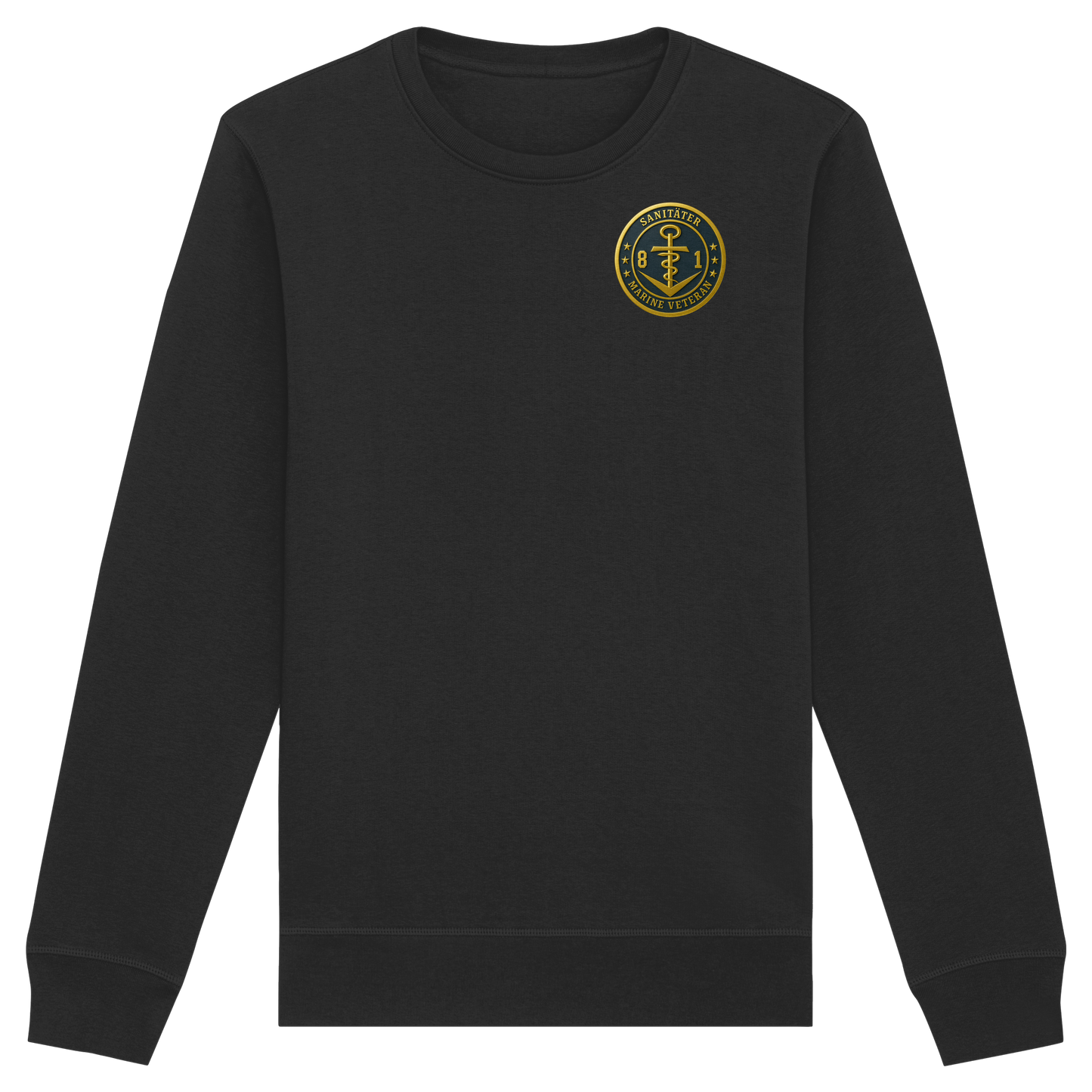 Marine Veteran 81er SANITÄTER - Metalleffekt - Organic Basic Unisex Sweatshirt
