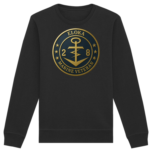 Marine Veteran 28er ELOKA - Metalleffekt - Organic Basic Unisex Sweatshirt