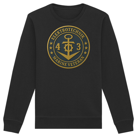 Marine Veteran 43er ELEKTROTECHNIK - Metalleffekt - Organic Basic Unisex Sweatshirt