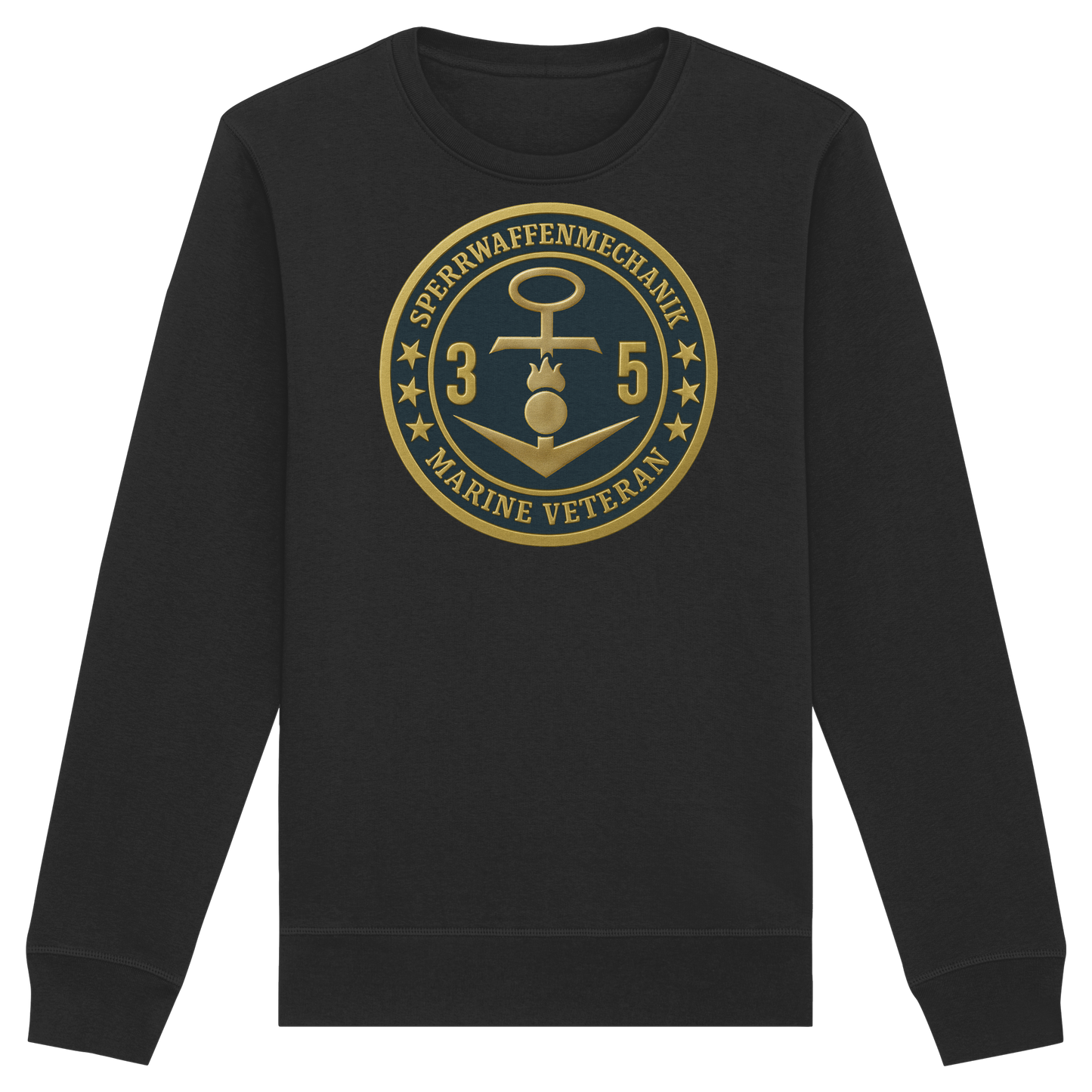 Marine Veteran 35er SPERRWAFFENMECHANIK - Metalleffekt  - Organic Basic Unisex Sweatshirt