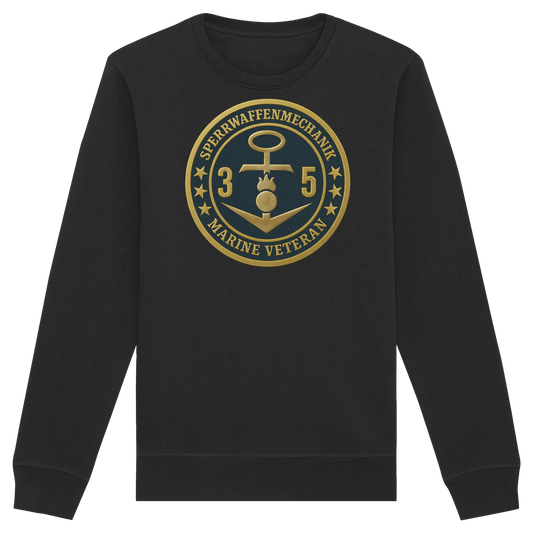 Marine Veteran 35er SPERRWAFFENMECHANIK - Metalleffekt  - Organic Basic Unisex Sweatshirt