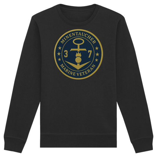Marine Veteran 37er MINENTAUCHER - Metalleffekt - Organic Basic Unisex Sweatshirt