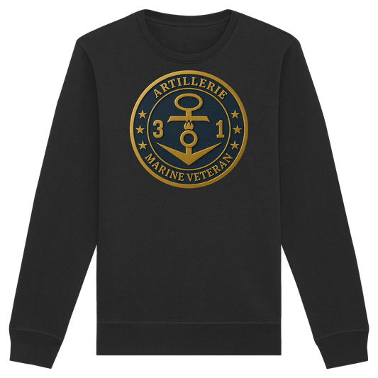 Marine Veteran 31er ARTILLERIE - Metalleffekt - Organic Basic Unisex Sweatshirt
