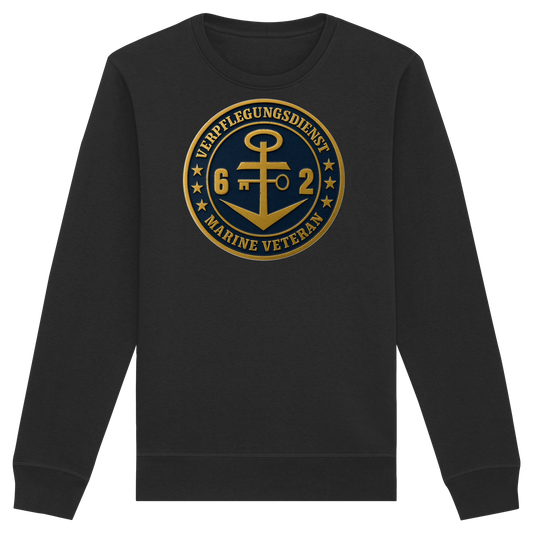 Marine Veteran 62er VERPFLEGUNGSDIENST - Metalleffekt - Organic Basic Unisex Sweatshirt