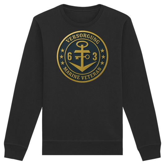 Marine Veteran 63er VERSORGUNG - Metalleffekt - Organic Basic Unisex Sweatshirt
