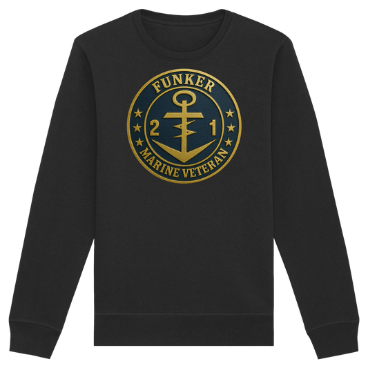 Marine Veteran 21er FUNKER - Metalleffekt - Organic Basic Unisex Sweatshirt