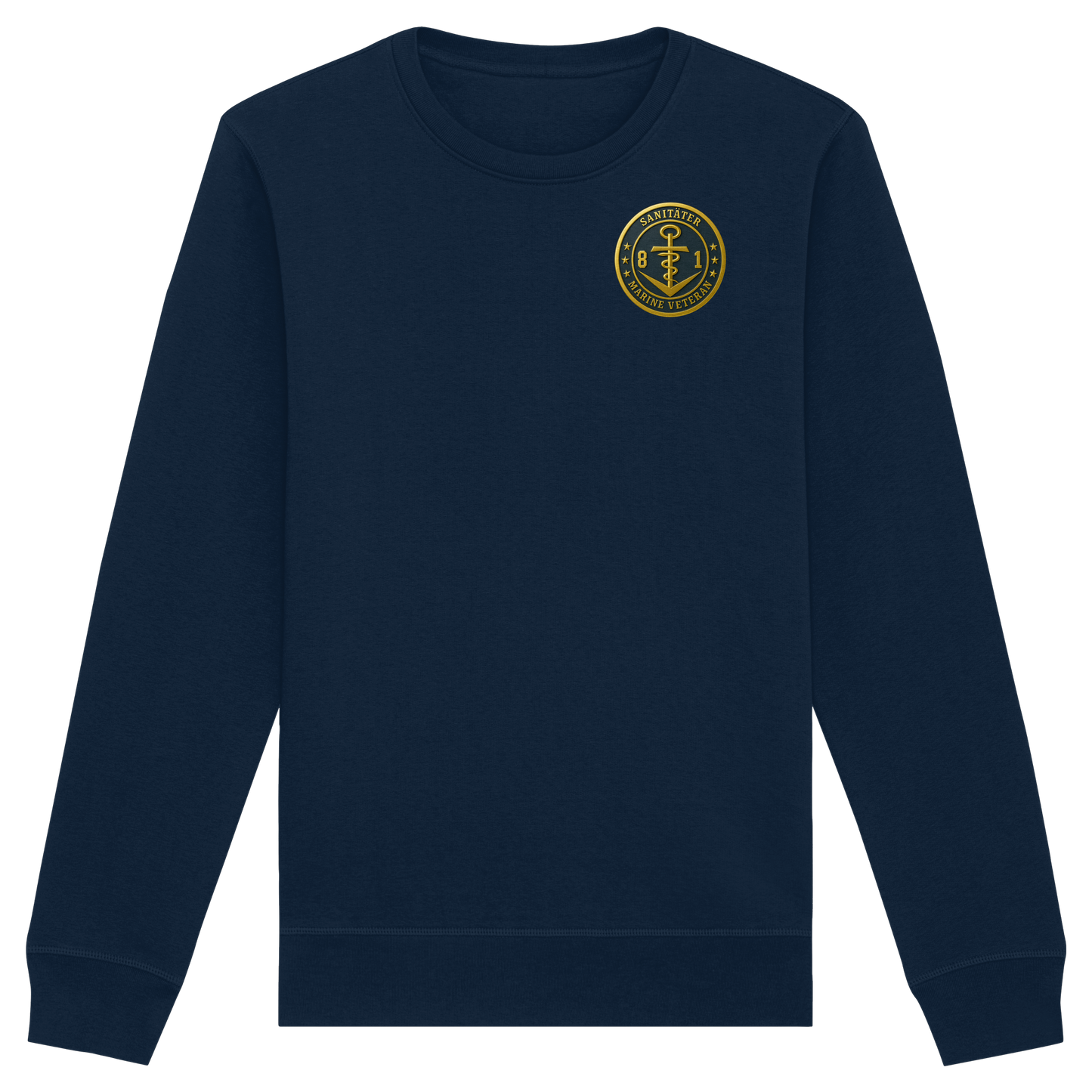 Marine Veteran 81er SANITÄTER - Metalleffekt - Organic Basic Unisex Sweatshirt