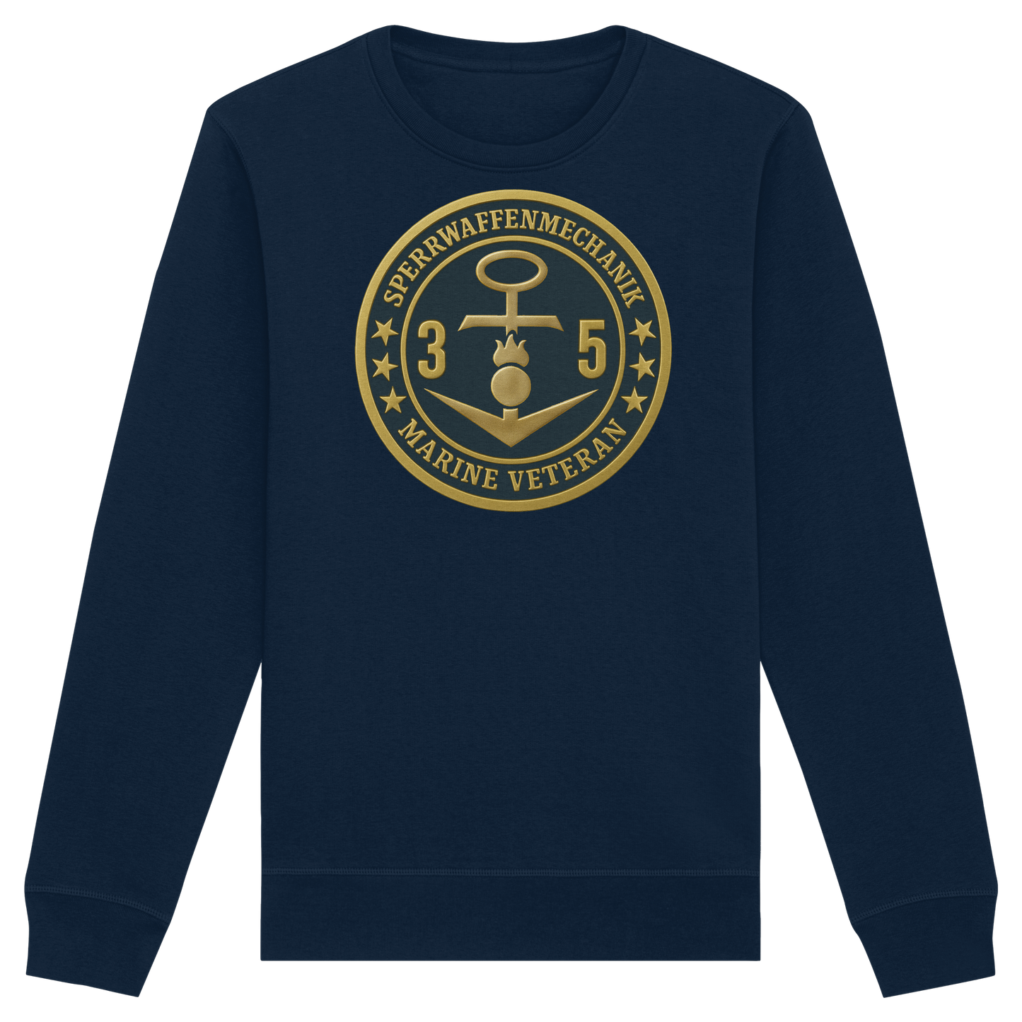 Marine Veteran 35er SPERRWAFFENMECHANIK - Metalleffekt  - Organic Basic Unisex Sweatshirt