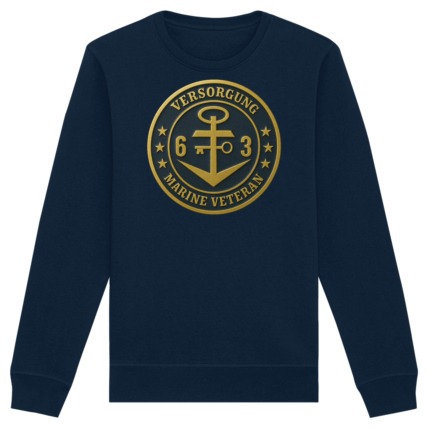Marine Veteran 63er VERSORGUNG - Metalleffekt - Organic Basic Unisex Sweatshirt