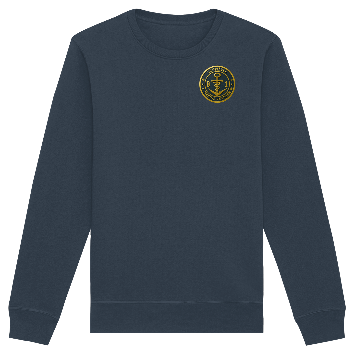 Marine Veteran 81er SANITÄTER - Metalleffekt - Organic Basic Unisex Sweatshirt