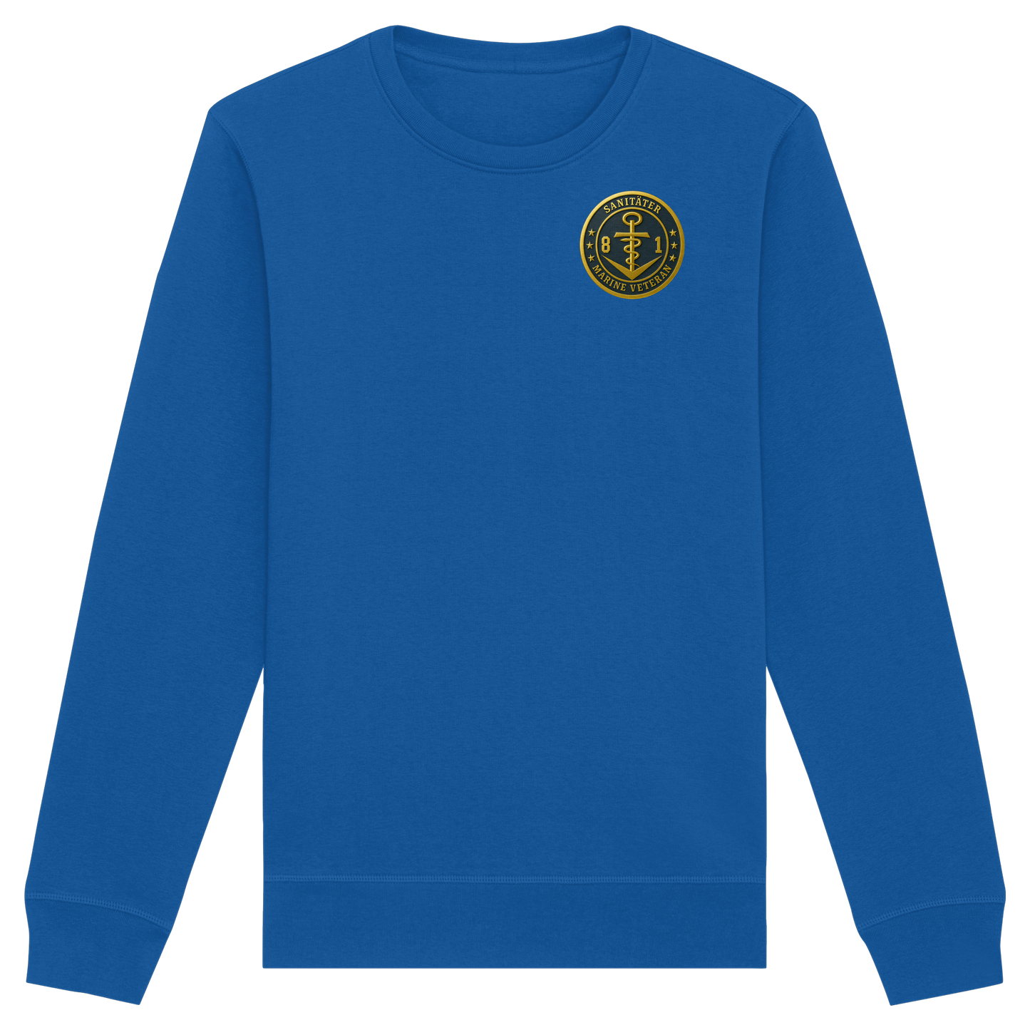 Marine Veteran 81er SANITÄTER - Metalleffekt - Organic Basic Unisex Sweatshirt