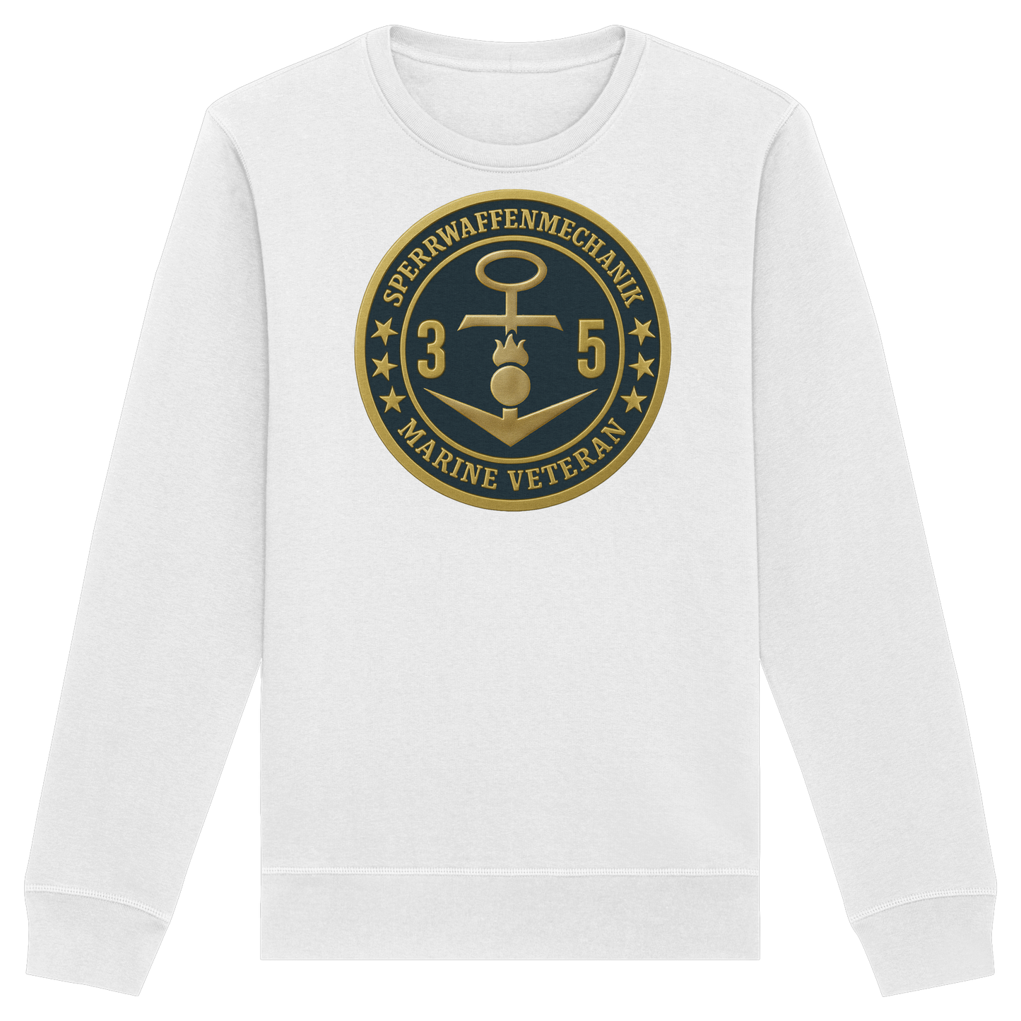 Marine Veteran 35er SPERRWAFFENMECHANIK - Metalleffekt  - Organic Basic Unisex Sweatshirt