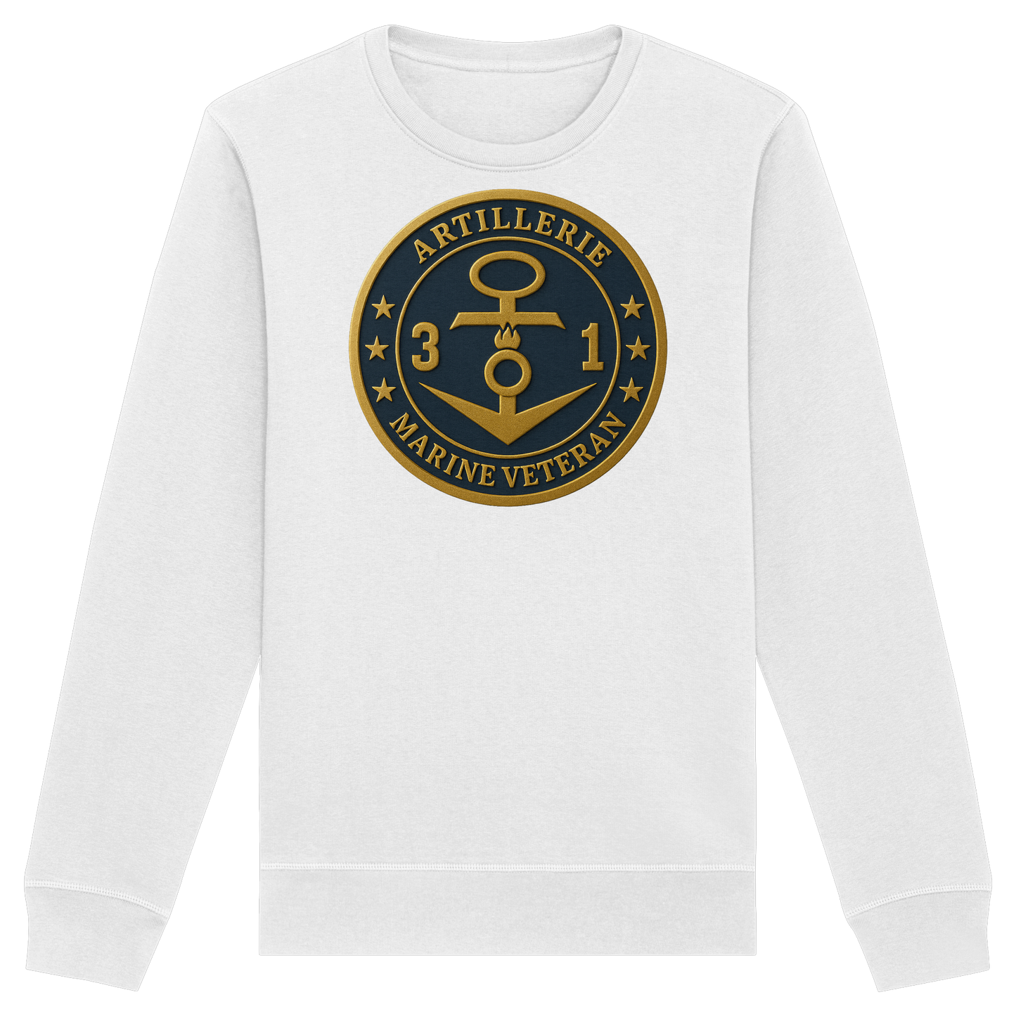 Marine Veteran 31er ARTILLERIE - Metalleffekt - Organic Basic Unisex Sweatshirt