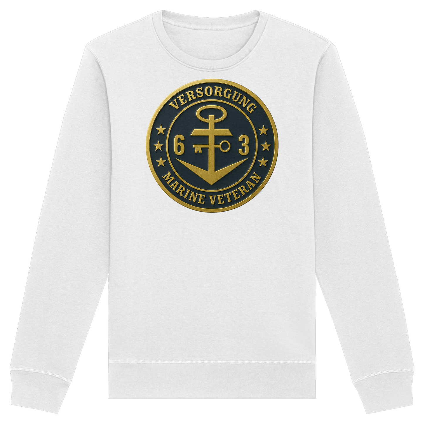 Marine Veteran 63er VERSORGUNG - Metalleffekt - Organic Basic Unisex Sweatshirt