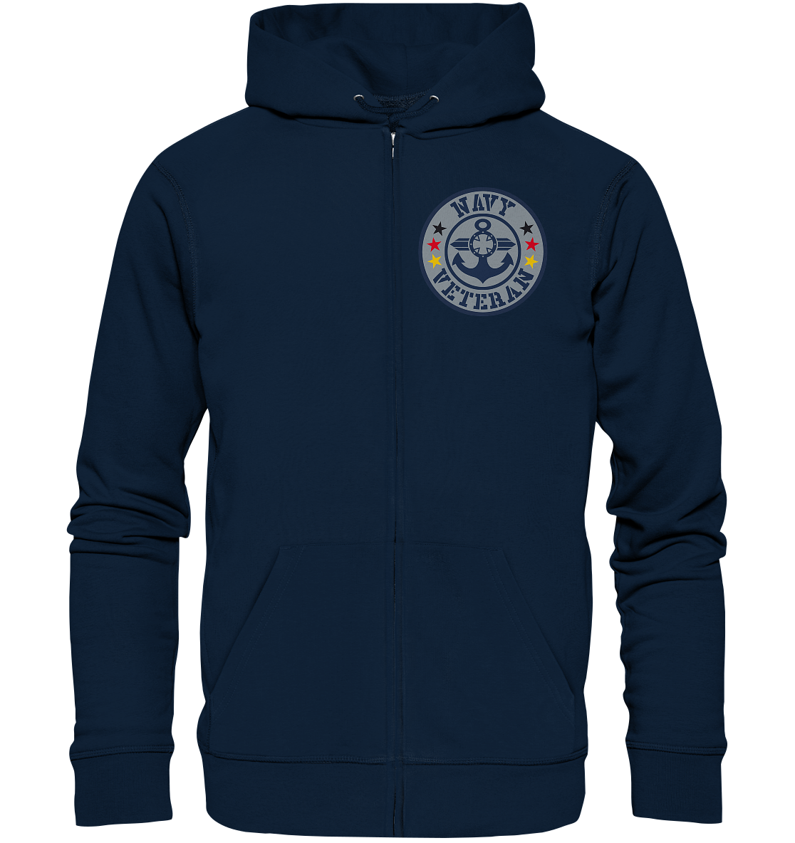 NAVY VETERAN Sterne - BIO Kapuzenjacke