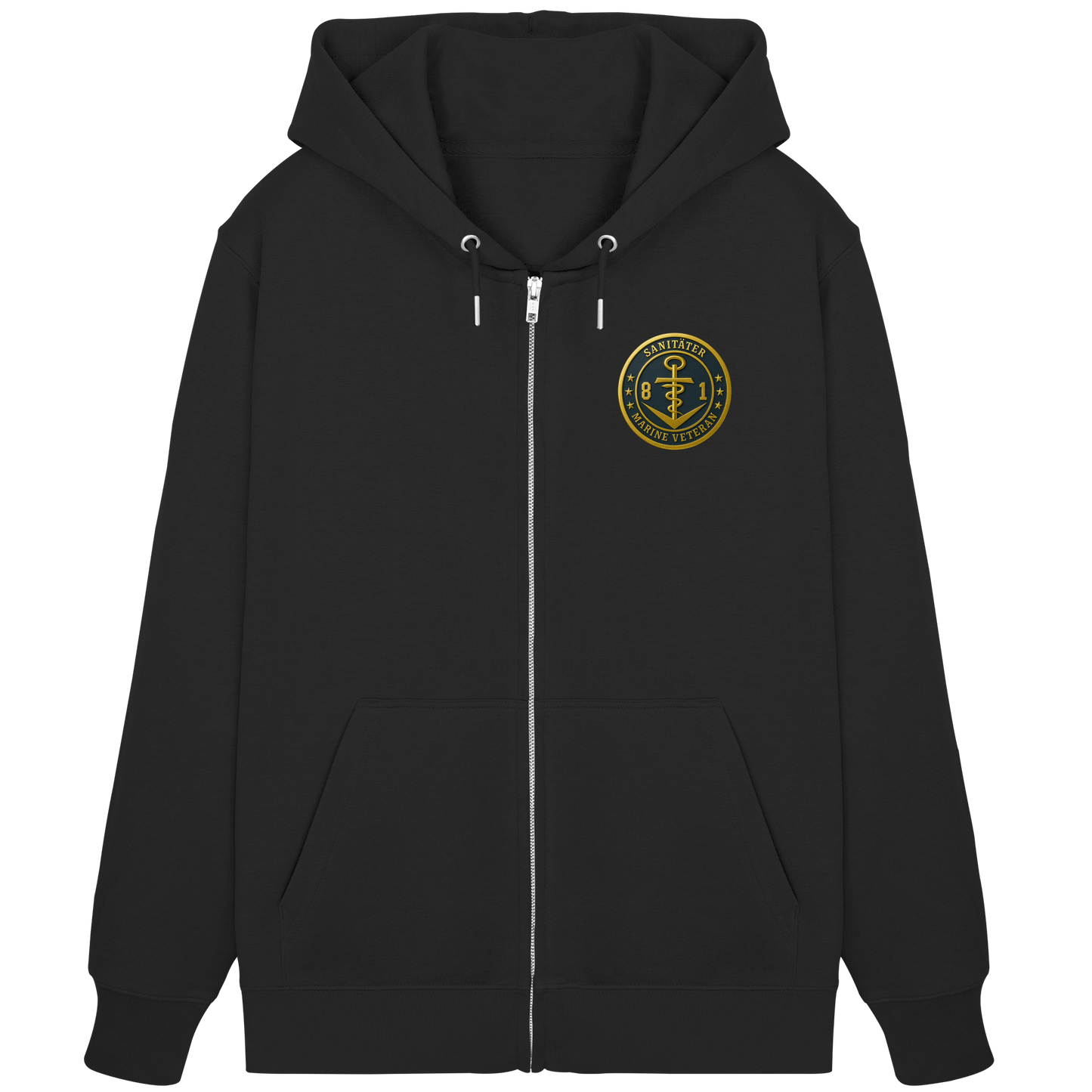 Marine Veteran 81er SANITÄTER - Metalleffekt - Organic Zipper
