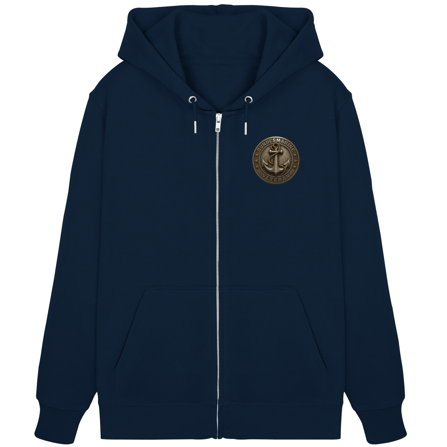 Logo BUNDESMARINE - Metalleffekt - Organic Zipper