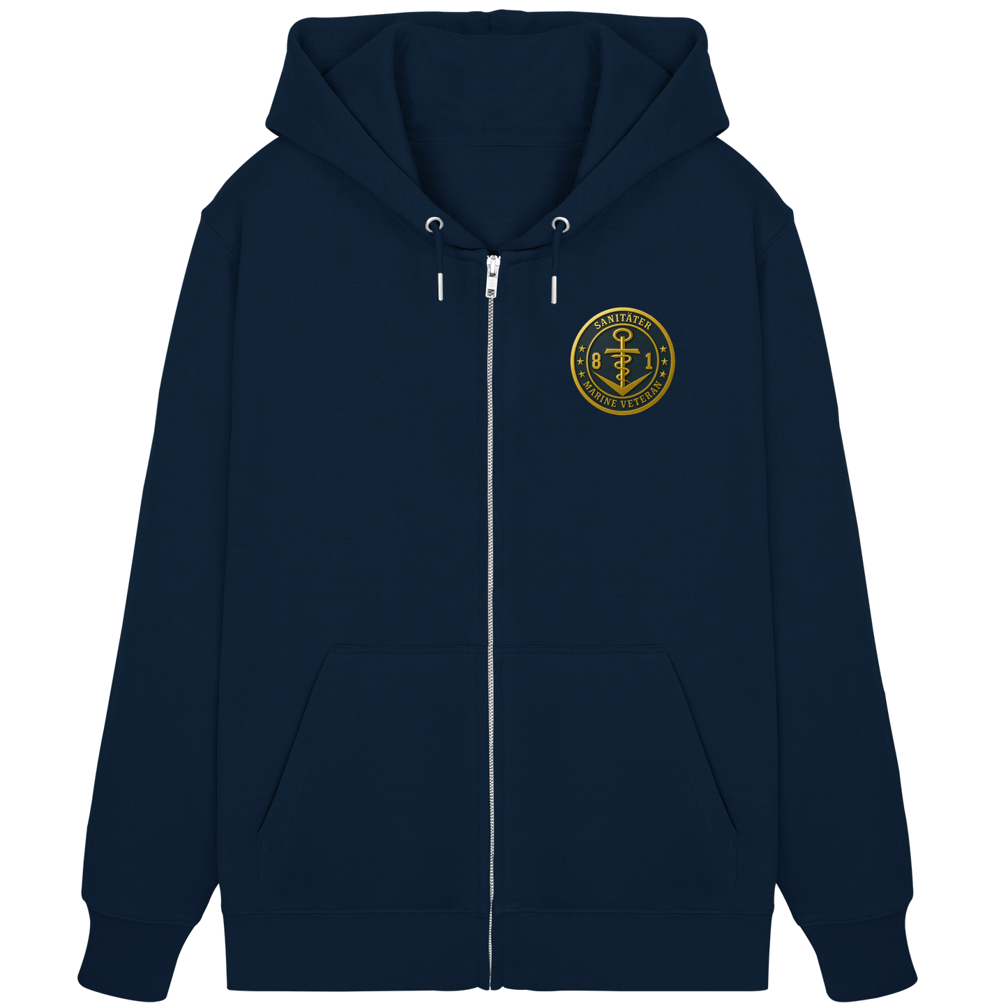 Marine Veteran 81er SANITÄTER - Metalleffekt - Organic Zipper