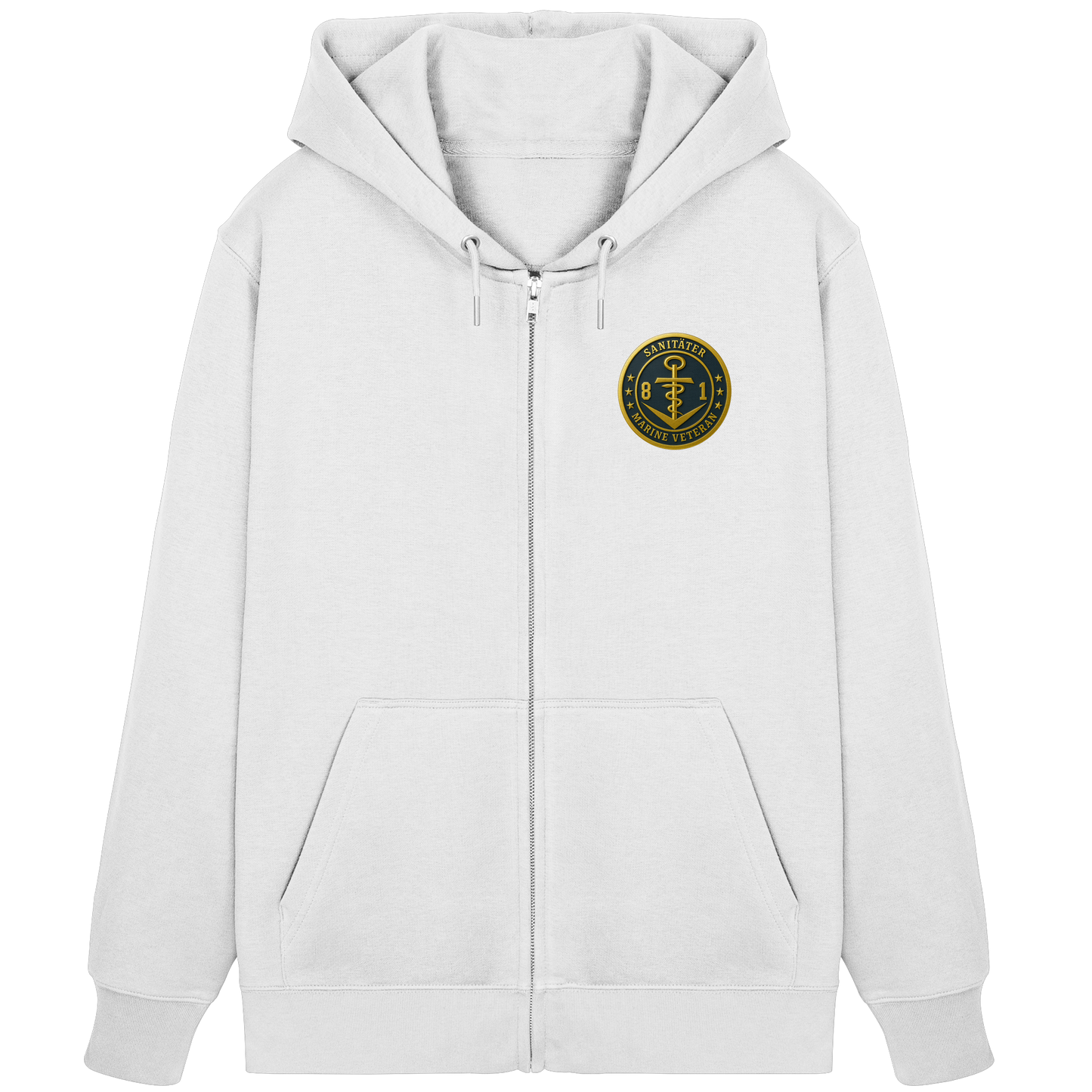Marine Veteran 81er SANITÄTER - Metalleffekt - Organic Zipper