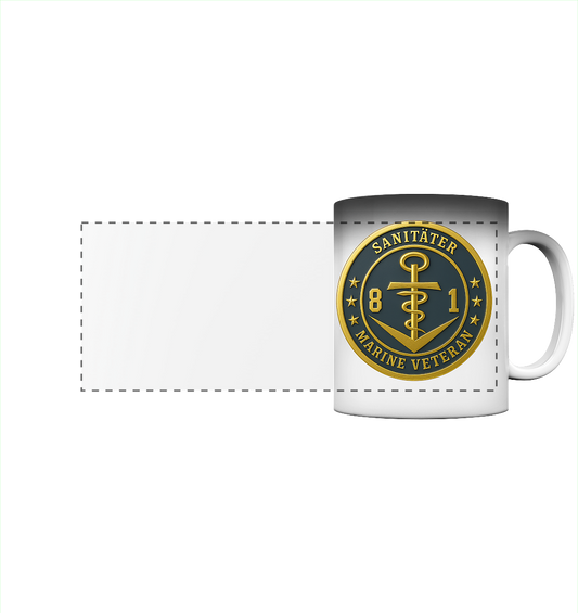 Marine Veteran 81er SANITÄTER - Metalleffekt - Panorama Magic Mug
