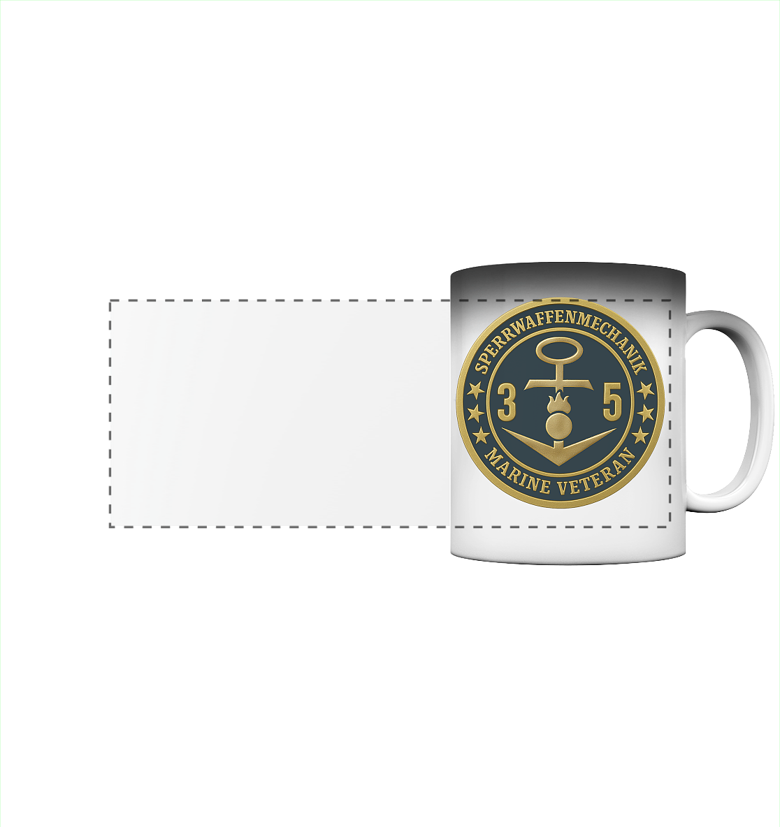 Marine Veteran 35er SPERRWAFFENMECHANIK - Metalleffekt  - Panorama Magic Mug