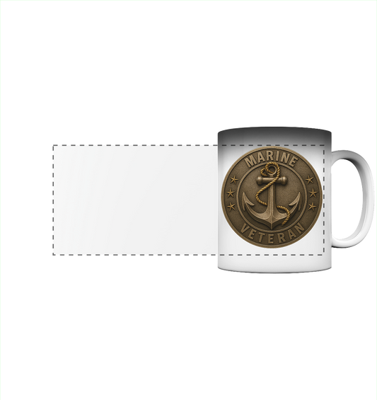 Marine Veteran  - Metalleffekt - Panorama Magic Mug