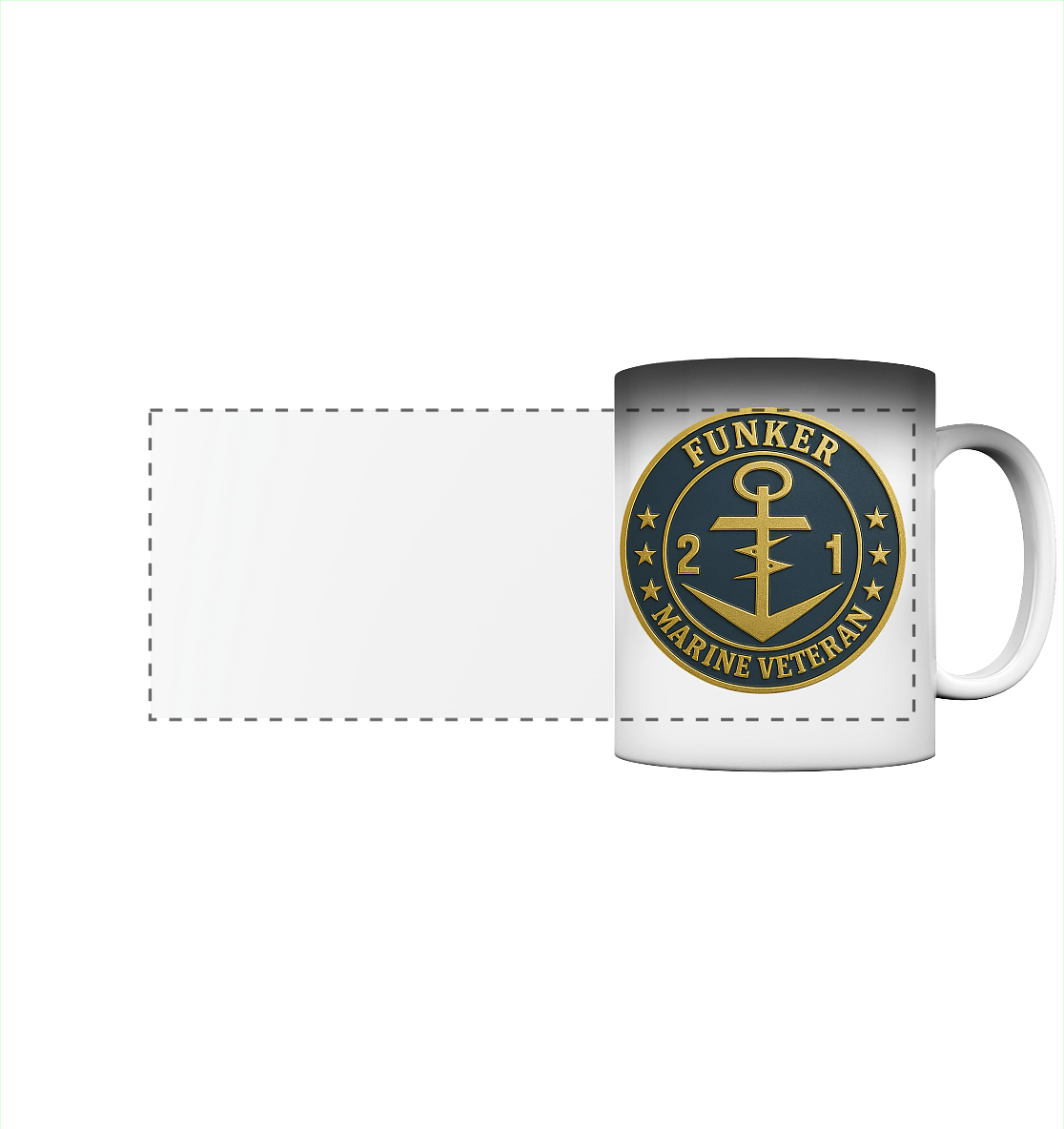 Marine Veteran 21er FUNKER - Metalleffekt - Panorama Magic Mug