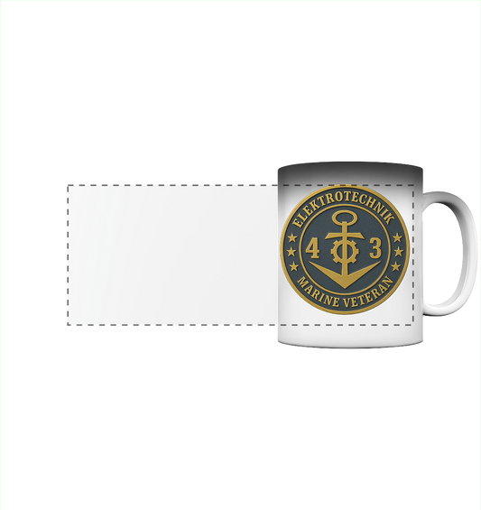 Marine Veteran 43er ELEKTROTECHNIK - Metalleffekt  - Panorama Magic Mug