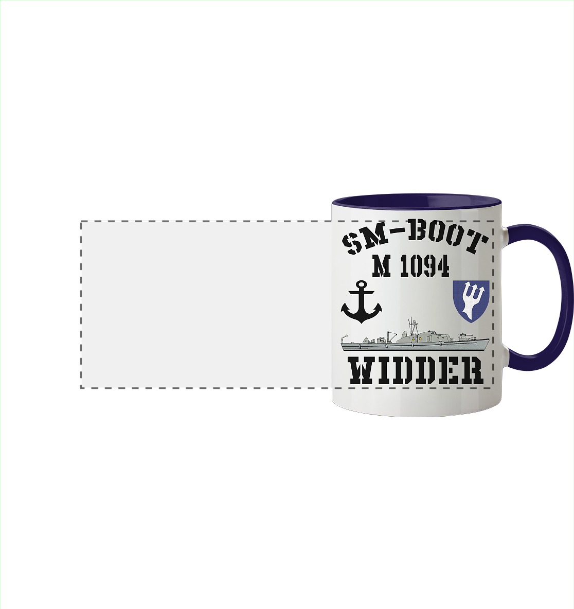 SM-BOOT M1094 WIDDER - Panorama Tasse zweifarbig