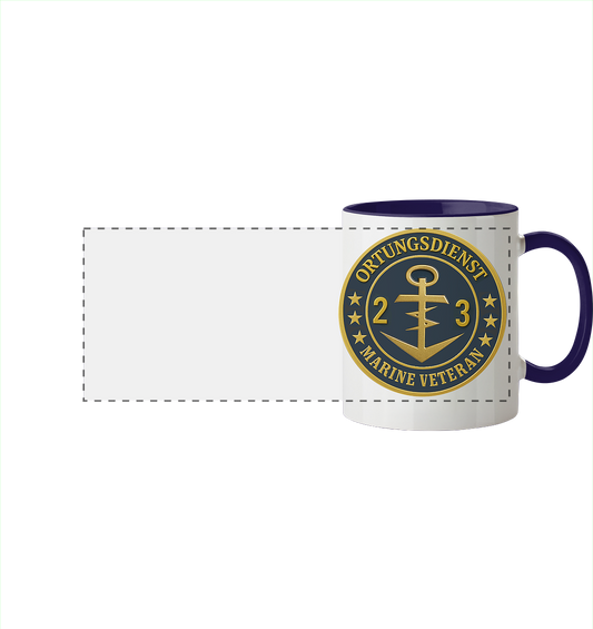 Marine Veteran 23er ORTUNG - Metalleffekt  - Panorama Tasse zweifarbig