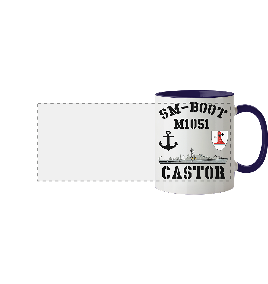 SM-Boot M1051 CASTOR 1.MSG - Panorama Tasse zweifarbig