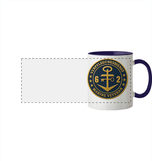 Marine Veteran 62er VERPFLEGUNGSDIENST - Metalleffekt  - Panorama Tasse zweifarbig