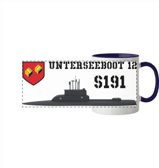 Unterseeboot S191 U12 - Panorama Tasse zweifarbig