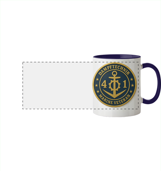 Marine Veteran 41er DAMPFTECHNIK - Metalleffekt - Panorama Tasse zweifarbig