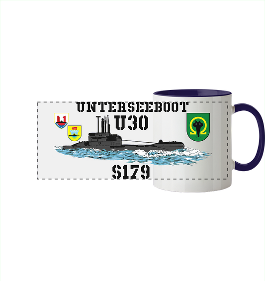 Unterseeboot S179 U30 - Panorama Tasse zweifarbig