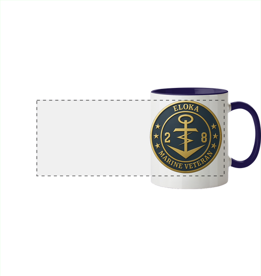 Marine Veteran 28er ELOKA - Metalleffekt - Panorama Tasse zweifarbig