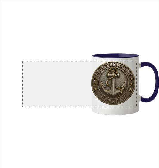 Deutsche Marine Veteran  - Metalleffekt  - Panorama Tasse zweifarbig