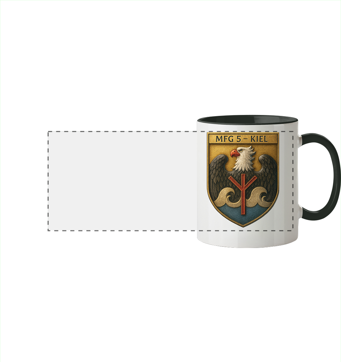 Wappen MFG5 - KIEL - Metalleffekt - Panorama Tasse zweifarbig