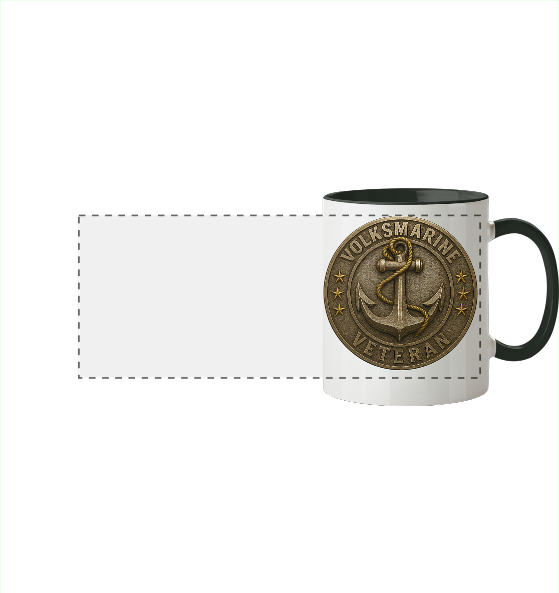 Volksmarine Veteran  - Metalleffekt - Panorama Tasse zweifarbig