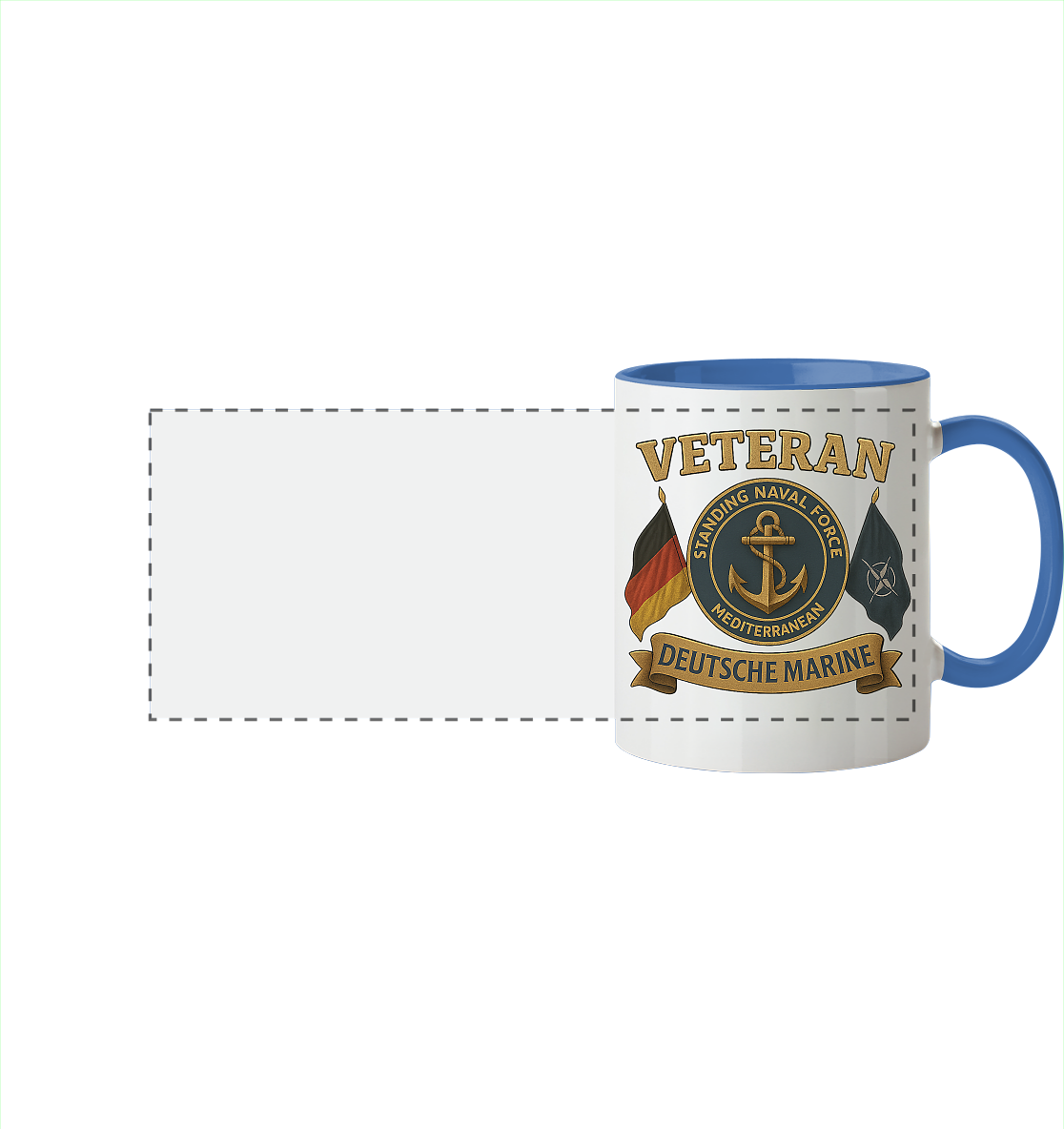 Veteran DEUTSCHE MARINE - SNFM - Panorama Tasse zweifarbig