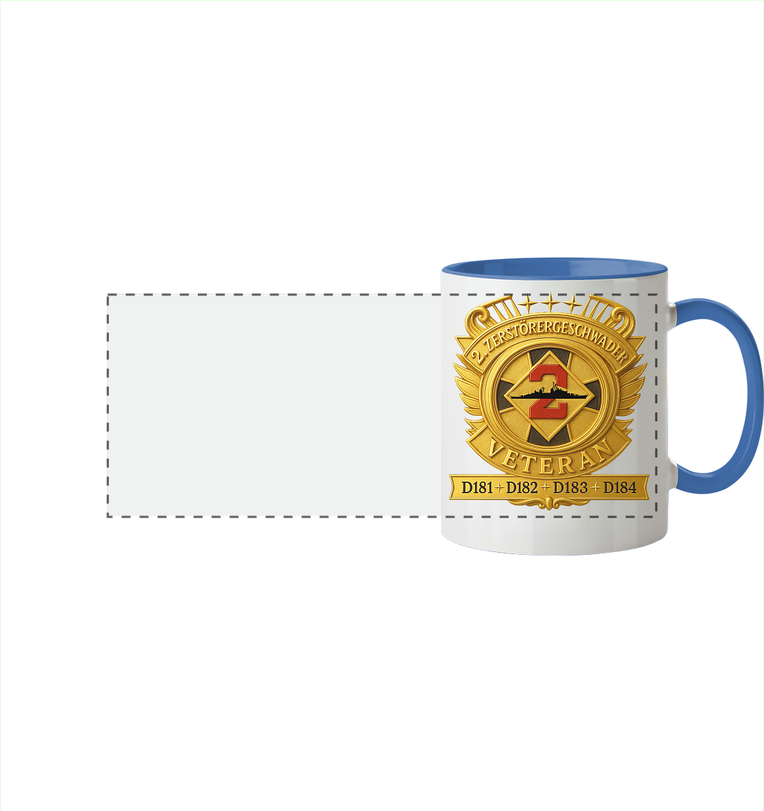2. Zerstörergeschwader - Veteran - Panorama Tasse zweifarbig