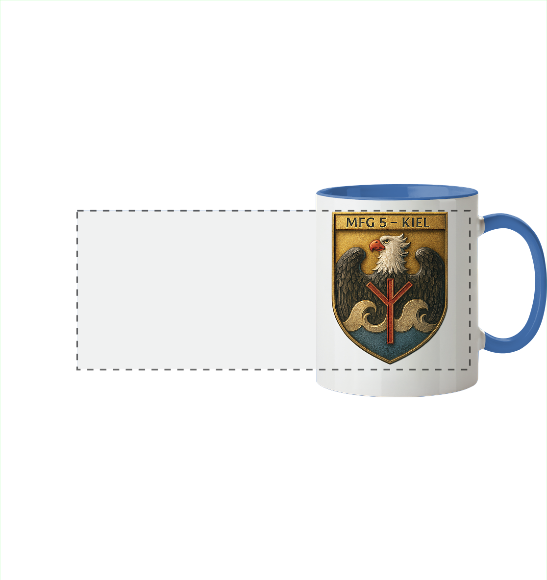 Wappen MFG5 - KIEL - Metalleffekt - Panorama Tasse zweifarbig